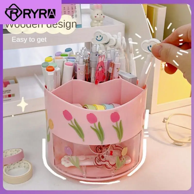 Material Plastic Jewel Box Large Opening Design Pen Holder Desktop Storage Box Large Capacity Durable And Resistant To Falling