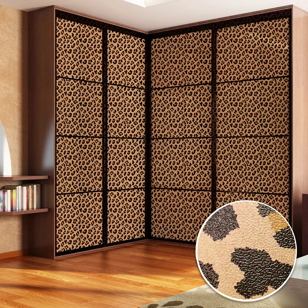 

Wallpaper Self Adhesive Film Fake Leather Wallpaper Contact Paper for Cabinet Shelves Dresser Room Decoration Accessories