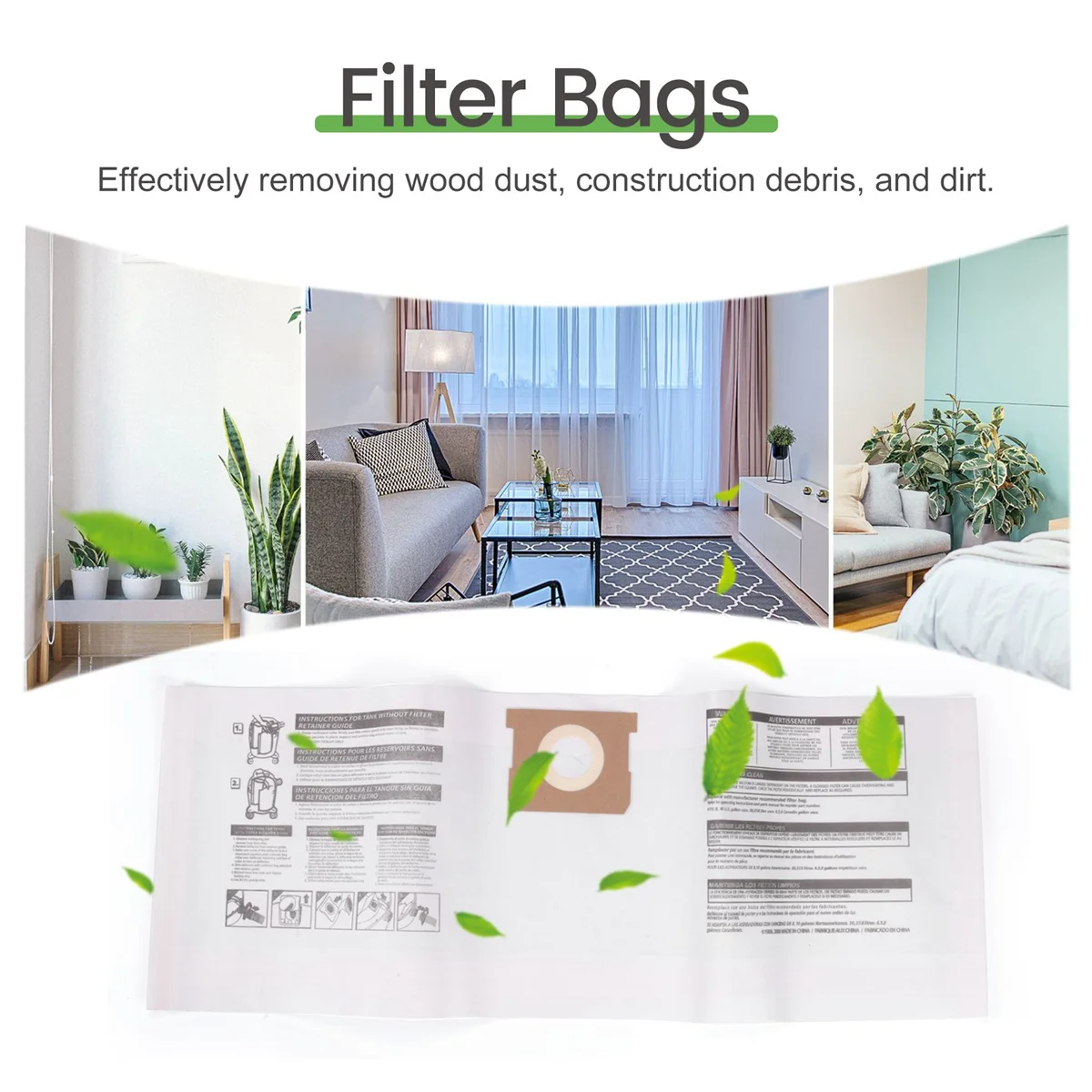 Вакуумные пакеты для сухой и влажной уборки 5 шт./упаковка