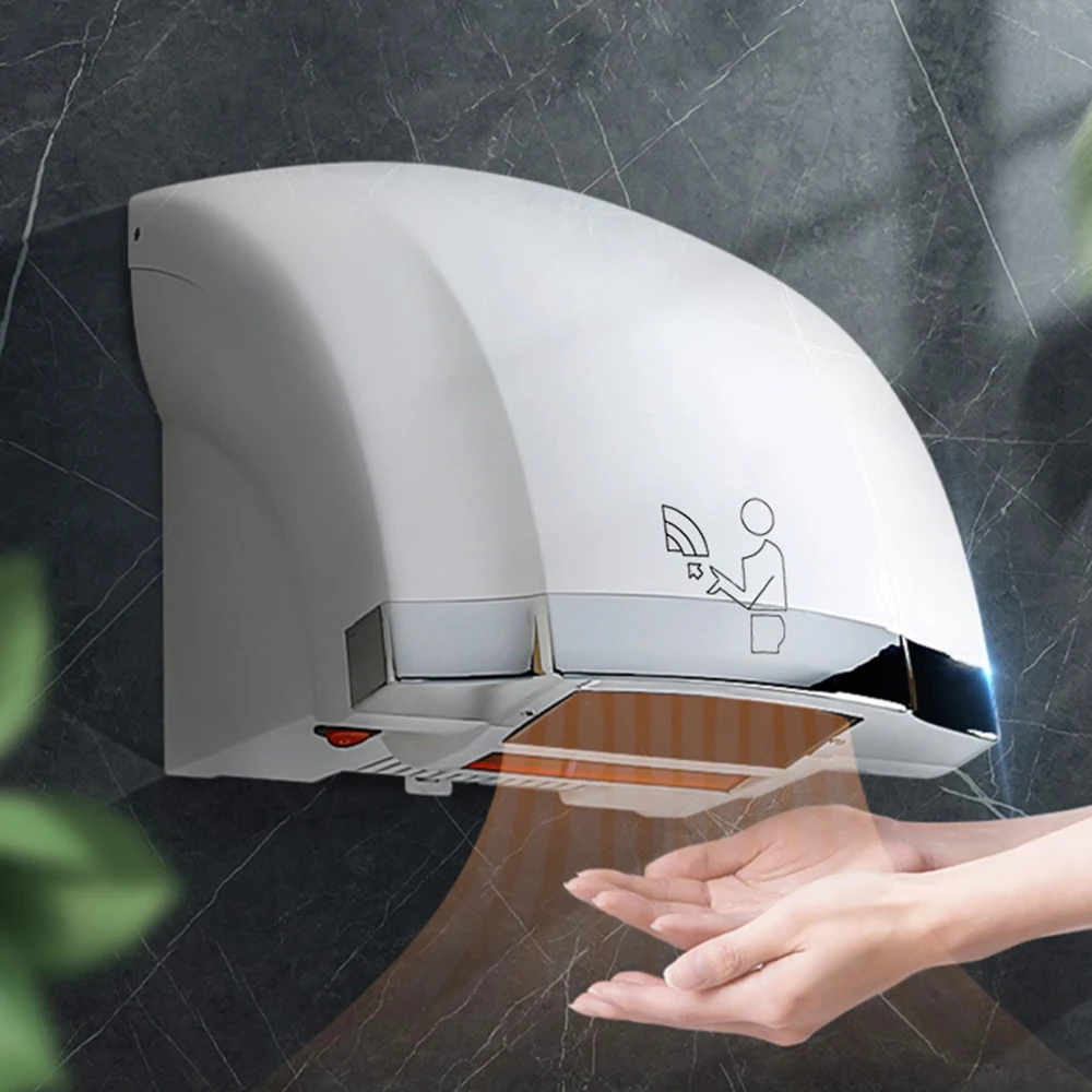 Fully Automatic Hand Dryer Induction Household Bathroom Hot and Cold Switching Easy Installation induction silent hand dryer