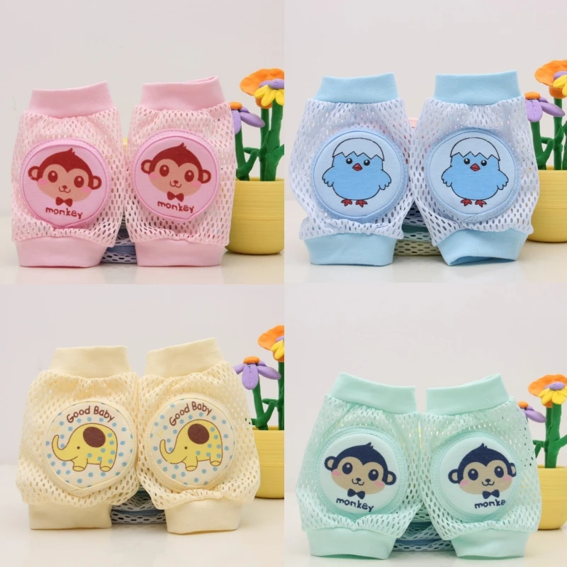 

Breathable Mesh Baby Knee Pads Safety Crawling Elbow Cushion Cute Toddler Leg Warmers Anti-drop Knee Mats Infant Accessories