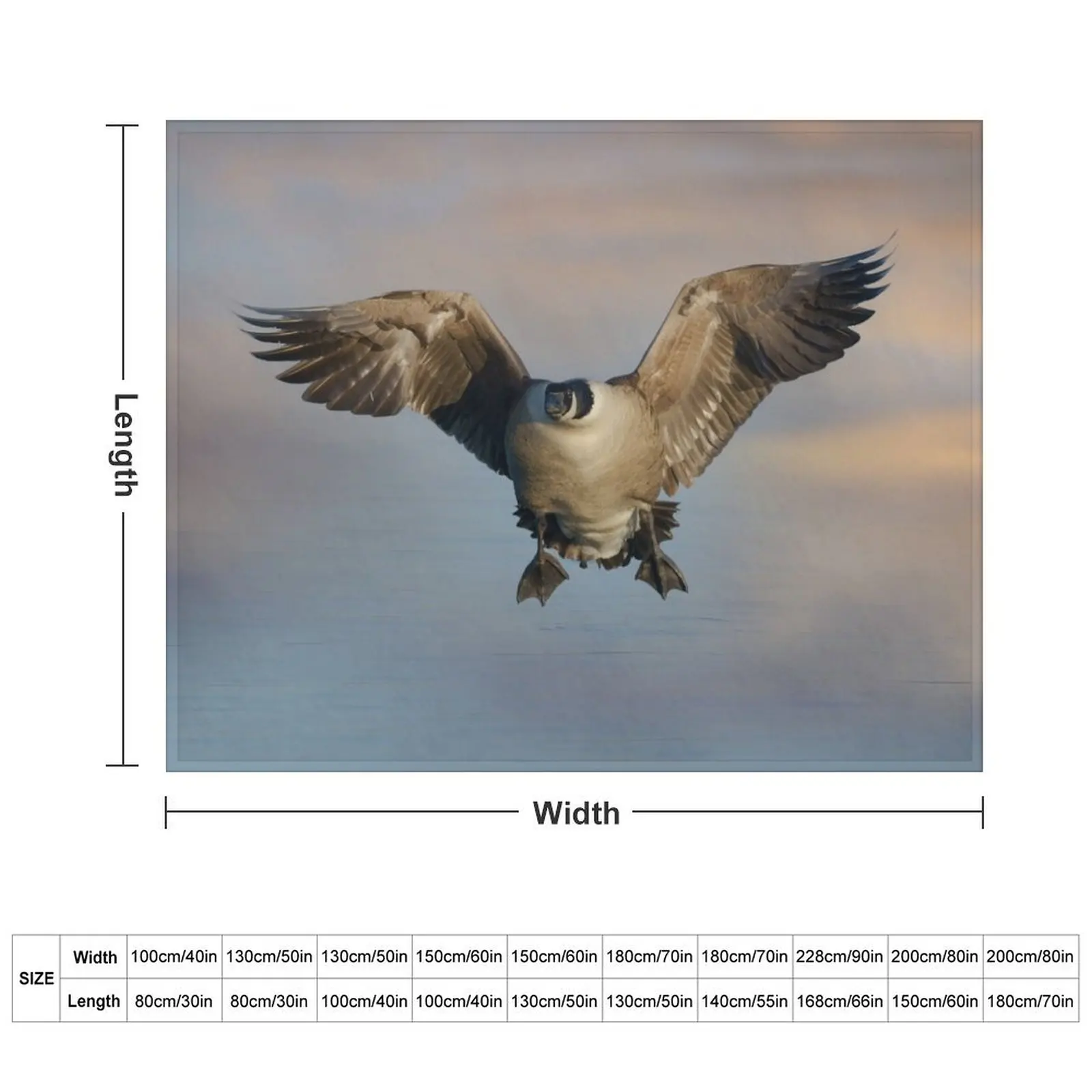 Пушистое одеяло Flying Canada Goose