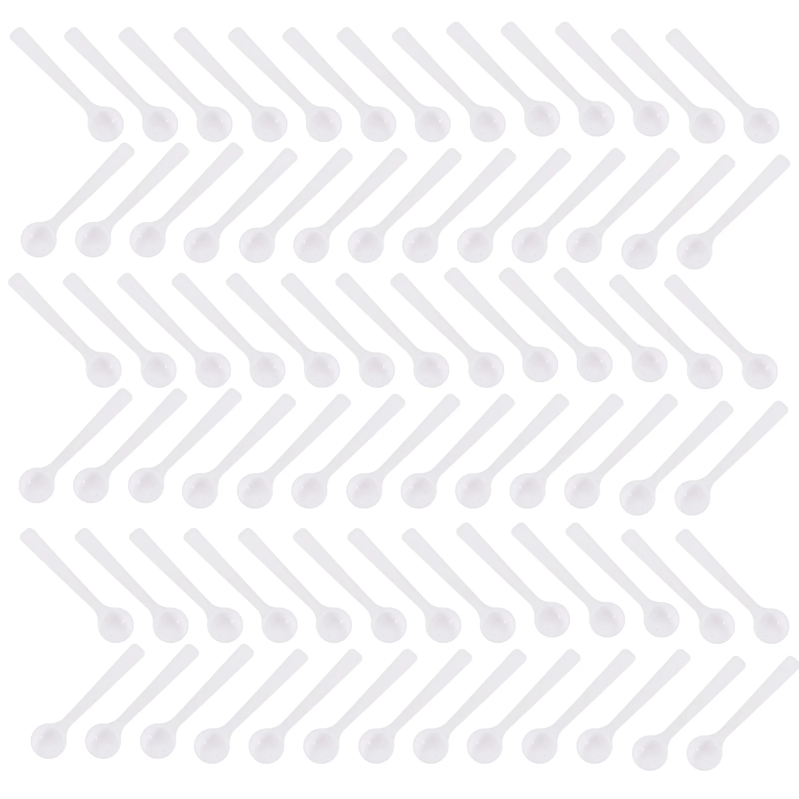 

100 Pcs Traces Plastic Tea Measuring Scoop Disposable Serving Cosmetics Mini Tiny