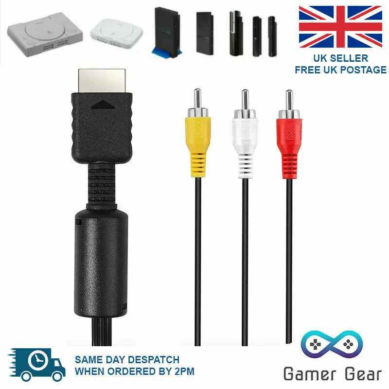 Композитный кабель RCA AV TV Video Audio для PS1 PS2 PS3 адаптер 1 8 м |