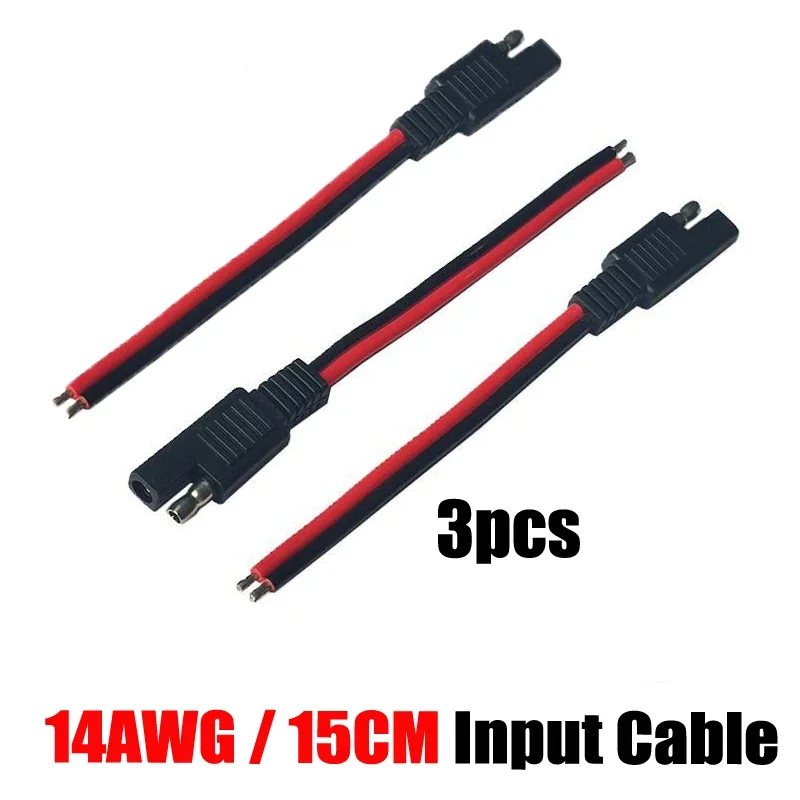 

DIY SAE кабель с одной головкой SAE односторонний удлинительный кабель 18AWG 14AWG 12AWG 10AWG 15 см 30 см для автомобильной солнечной панели