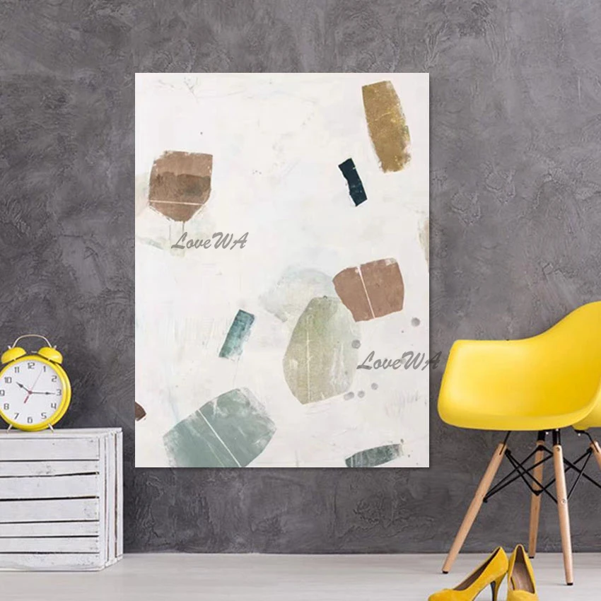 

Украшение в европейском стиле, современное художественное полотно, настенная живопись, абстрактное искусство ручной работы, без рамки, простая текстура, дизайн картины