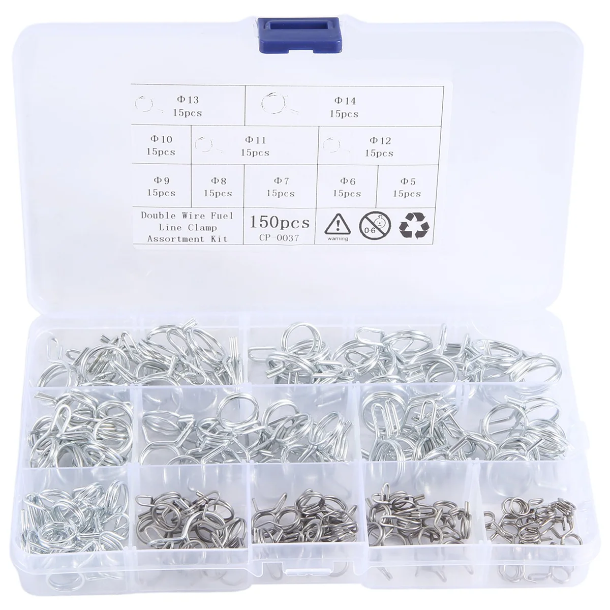 150 шт./компл. пружинный зажим из нержавеющей стали для шланга крепеж топливный