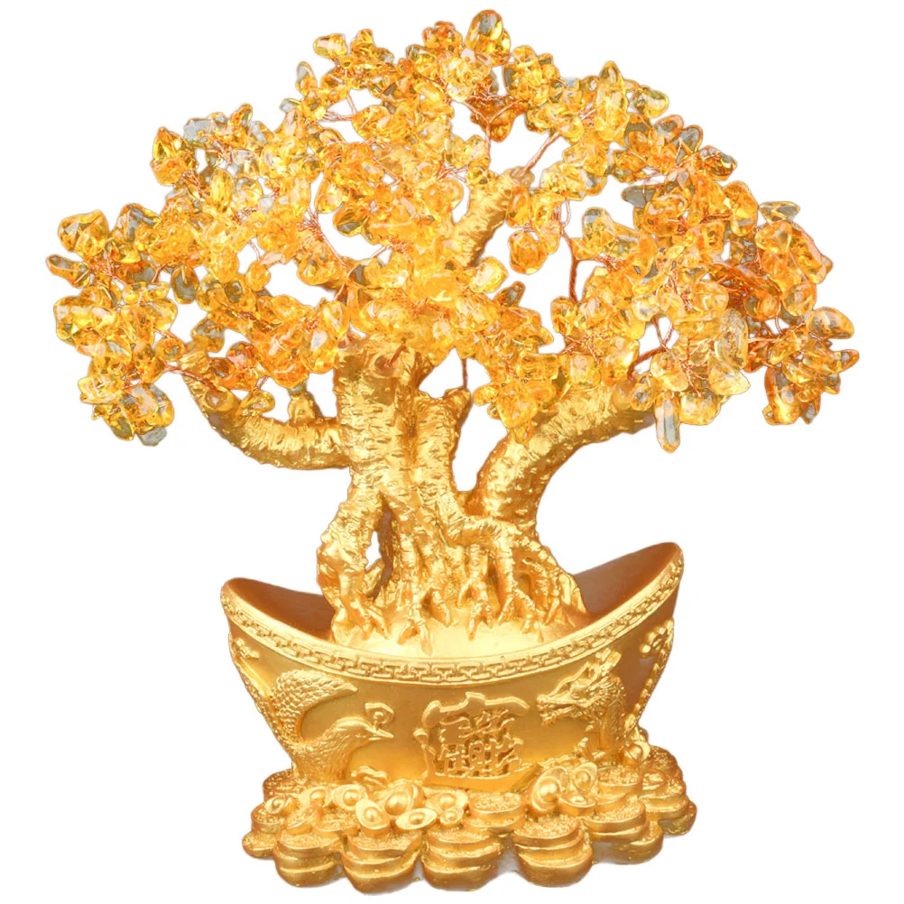 

Tree Money Crystaldecor Bonsai Chinese Fortune Prosperity Luck Wealthlucky Ornaments Statue Decoration Desktop Good Ornament