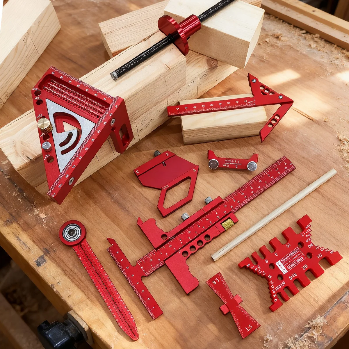 

Набор измерительных инструментов для деревообработки