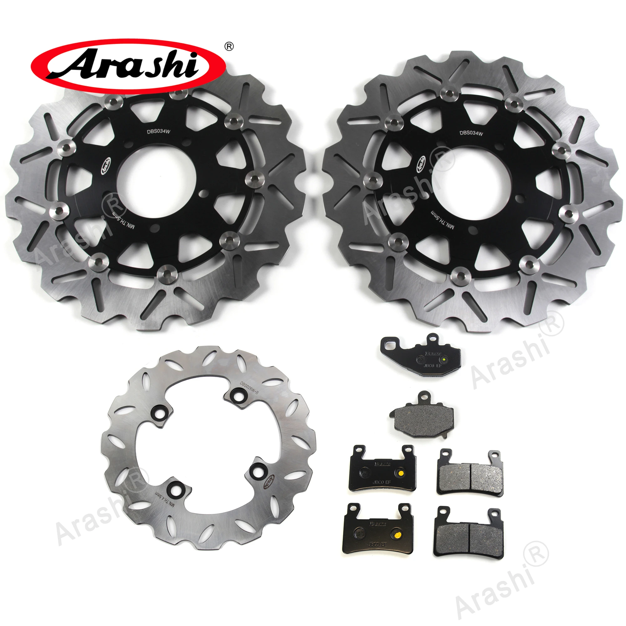 

Arashi 1 Set Brake Disk Pads For KAWASAKI NINJA ZX6R ZX-6R 636 2005 CNC Full Floating Front Rear Brake Disc Rotors Motorcycle