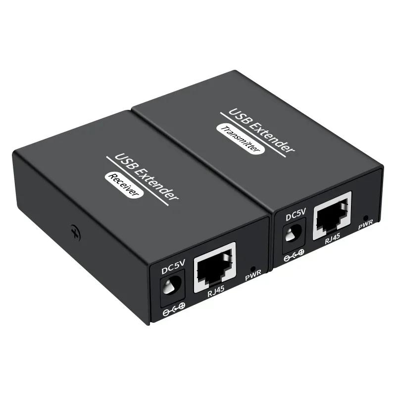 Фото Удлинитель USB 2.0 на 120 м через Ethernet (RJ45, Cat6) с 4 портами: передатчик-приемник для клавиатуры, мыши, принтера, сканера, USB-накопителей №2