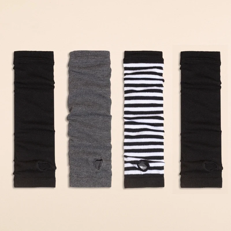 ZOCI хлопковая варежка в стиле панк без пальцев с длинным рукавом хип-хоп уличная