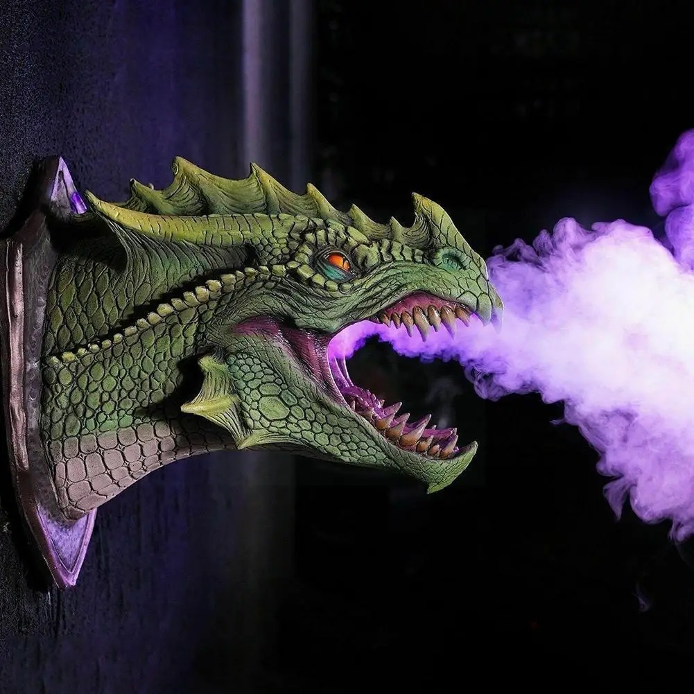 Dragon Legends Prop 3d Настенный динозавр в форме дыма настенная статуя искусство на стену