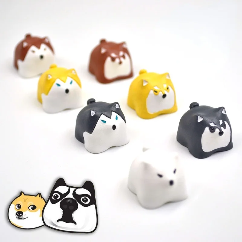 

DIY Custom Anime Key Cap Handmade Customized Keycaps Mechanical Keyboard Gaming for Huskies Alaska Samoyed