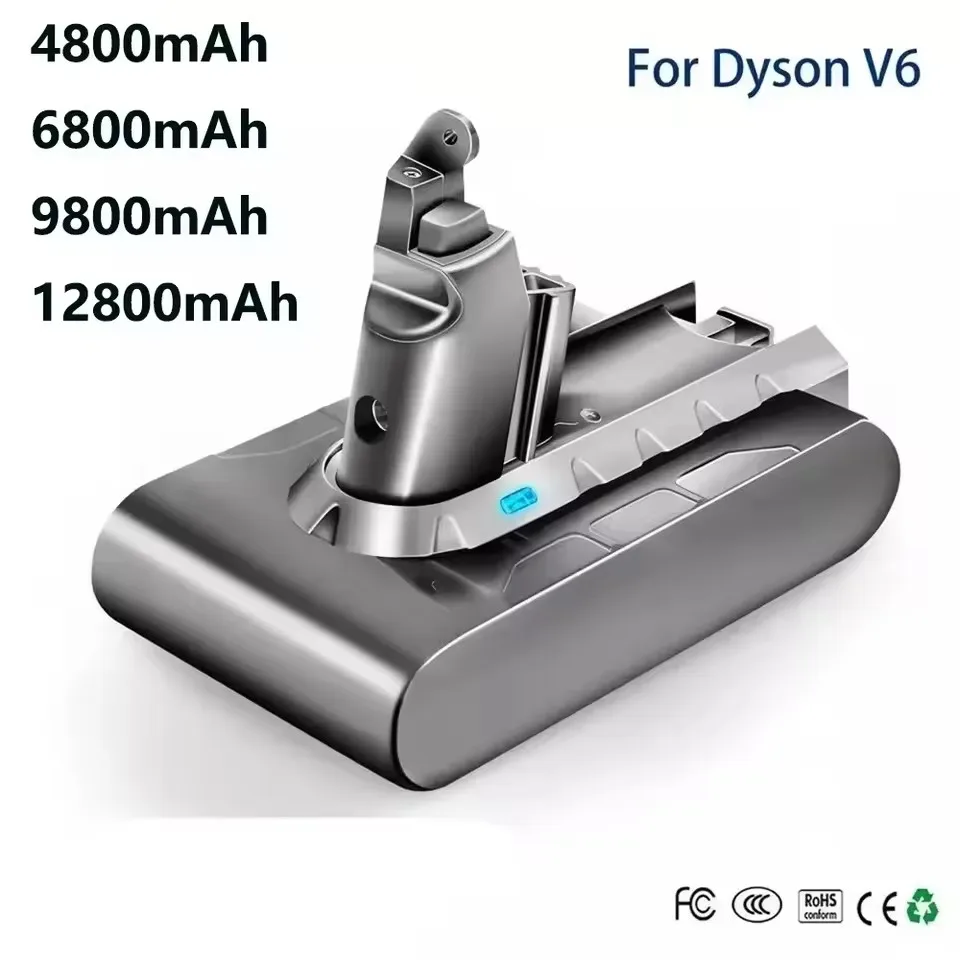 Фото Новая литий-ионная батарея V6 21.6V 9800mAh для пылесосов Dyson V6, DC58, DC59, DC61, DC62, SV09, SV07, SV03, SV04, SV06, SV05 №3