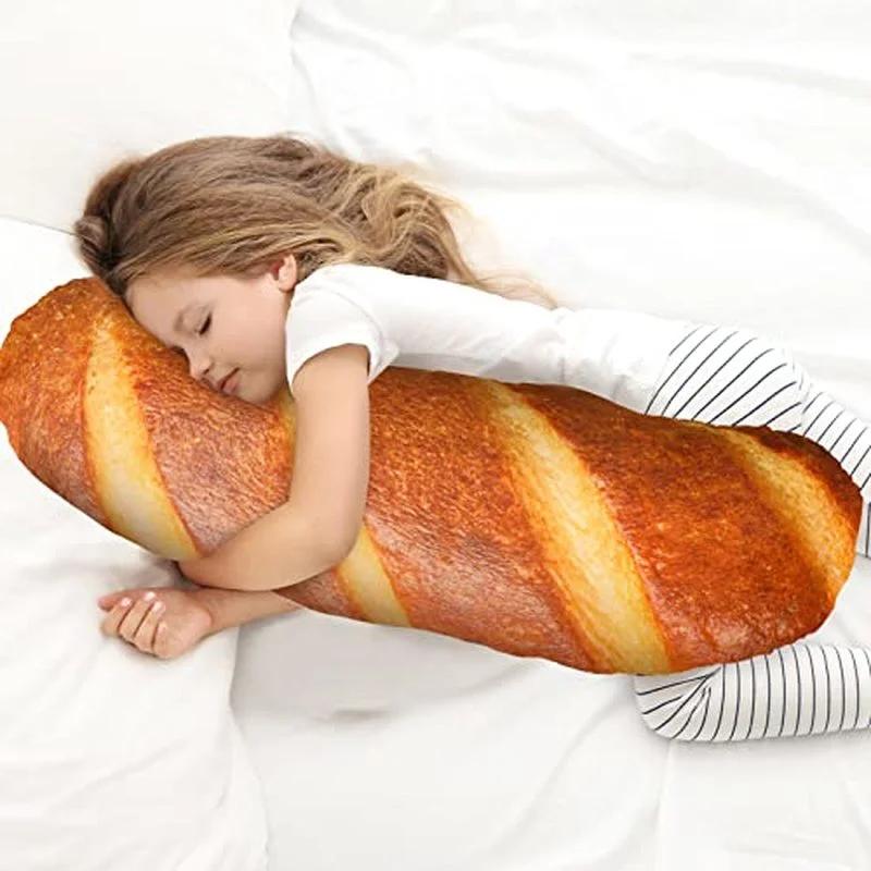 Плюшевая подушка с изображением хлеба масла ветчины кунжута симпатичная Подушка