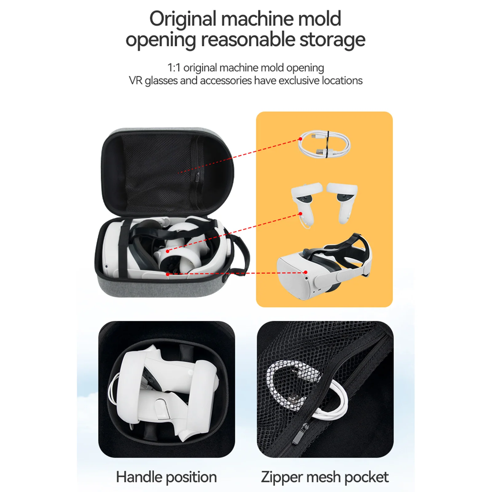 

Hard EVA Storage Box Bag Protable Travel Carrying for CASE for Oculus Ques