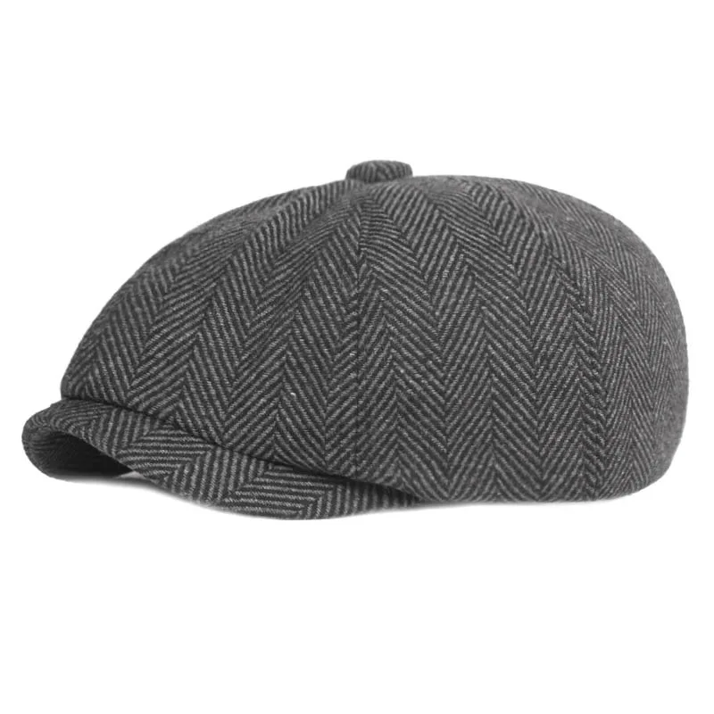 

Peaky Blinders Hat Men's Newsboy Hats Vintage Herringbone Octagon Cap Women Berets Gatsby Flat Hat British Painters Hats Soft