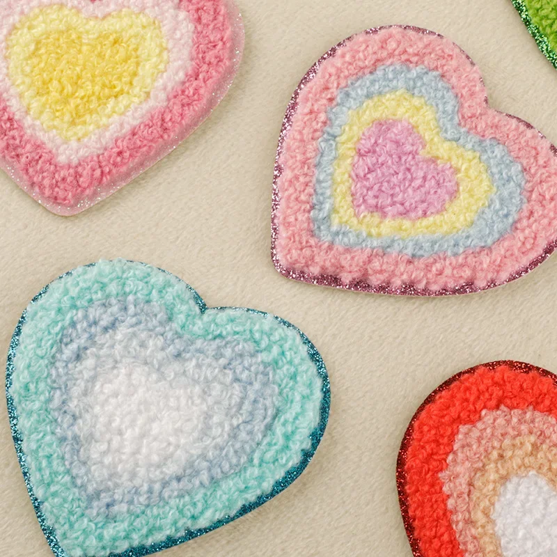 Оригинальная нашивка с вышивкой из синели материал для рукоделия клей на спине