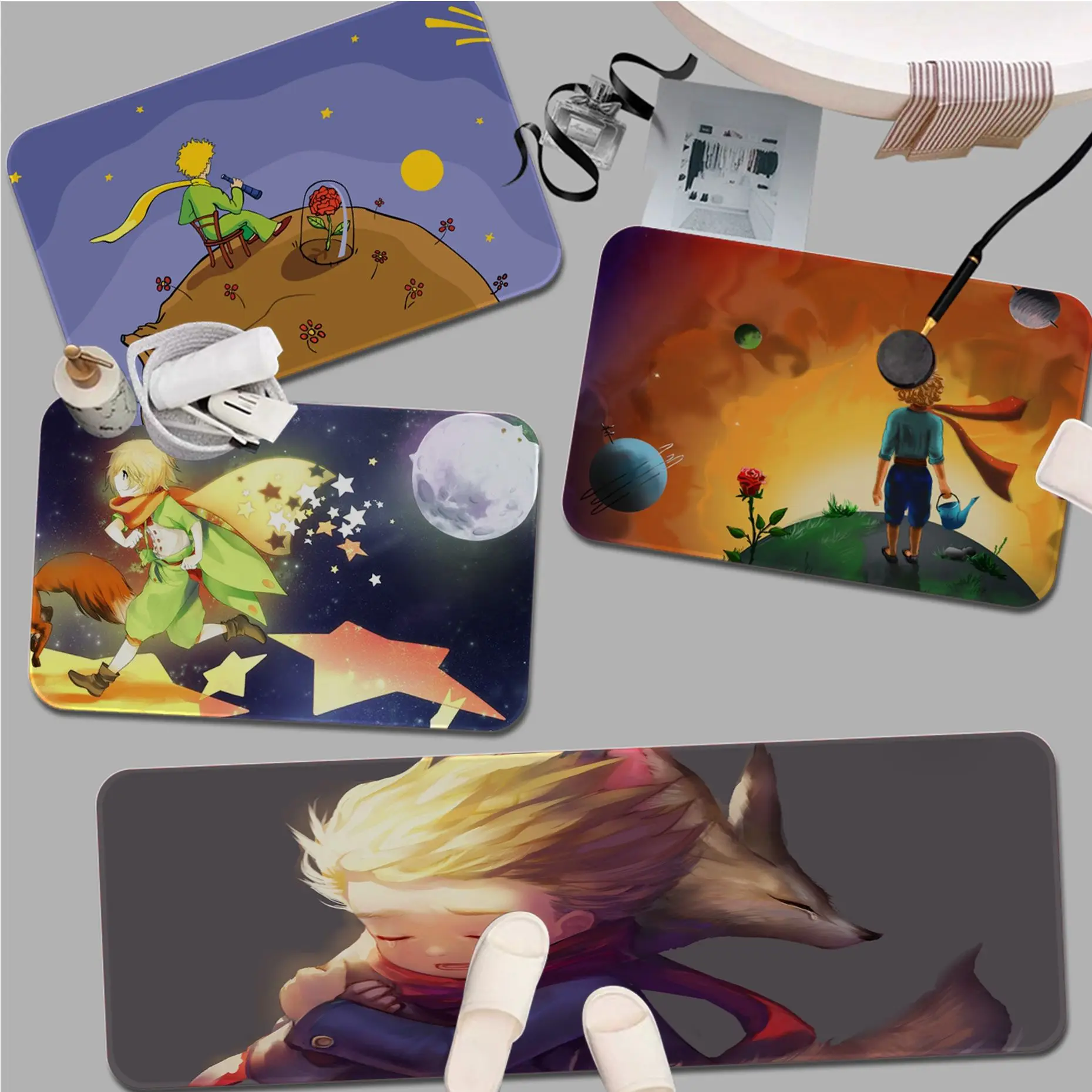 The Little Prince And The Fox Floor Mat Kids Room Bedroom Decoration Balcony Anti-Slip Doormat Living Room Bedside Mats