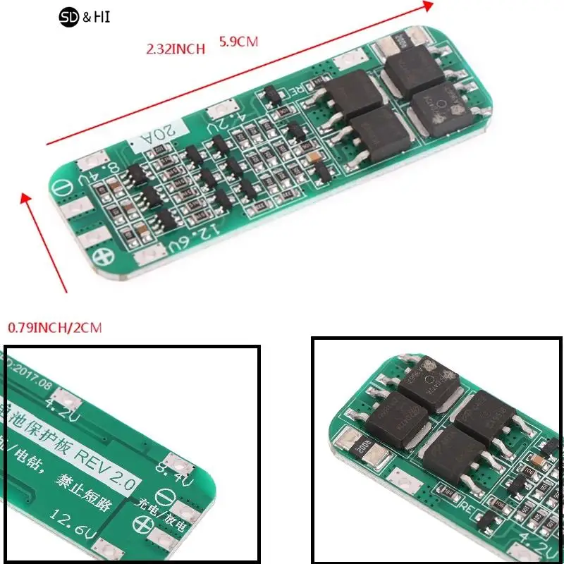

3S 20A Li-ion Lithium Battery 18650 Charger PCB BMS Protection Board Module electric drill