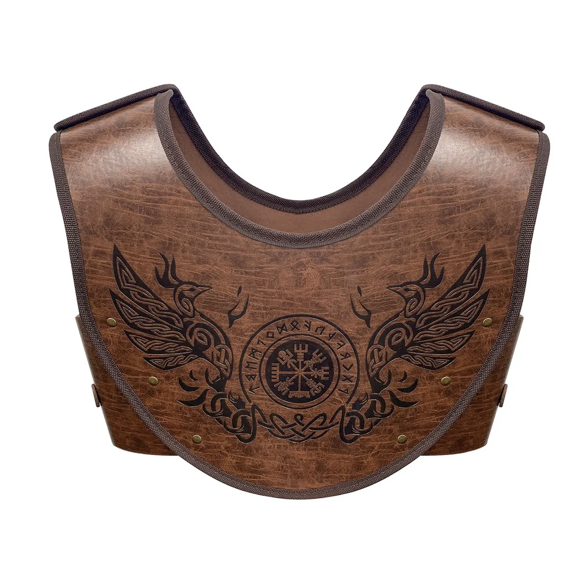 

Phoenix Vegvisir Embossed Faux Leather Chest Armor, Warrior Vest Armor, Medieval Armor for LARP Cosplay