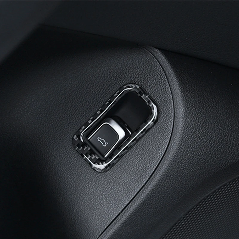 

Для Audi Q5 2009 2010 2011 2012 2013 2014 2015 2016 2017 углеродное волокно, панель переключателя багажника, рамка, крышка, наклейка, отделка