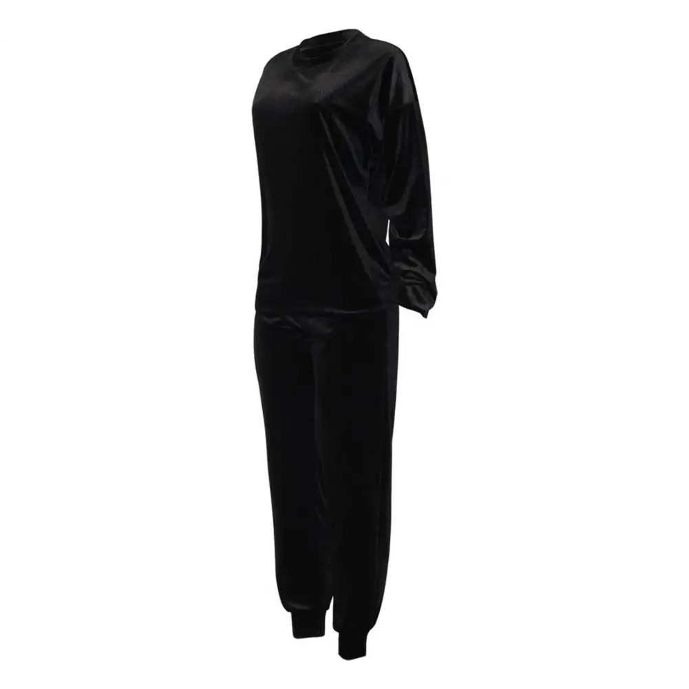 

Popular Women Outfit Autumn Winter Long Sleeves Tracksuit Loose Round Neck Outfit Female Sweatshirt Sweatpants Cold Proof