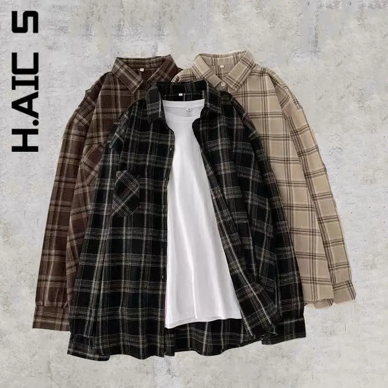 

H.Aic S Autumn Winter Women Shirt Casual Ladies Long Sleeve Friends Slim Vintage New Shirts Simple Women Top Sexy Tops Female