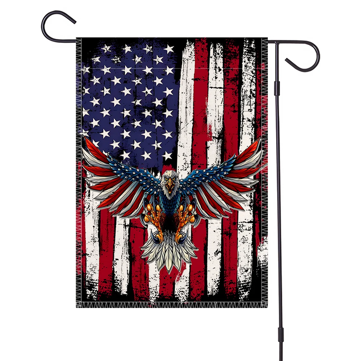 

American Independence Day Garden Flag Double Sided Linen Material Outdoor Decoration Love Flag American Eagle Balloon Clown Pati