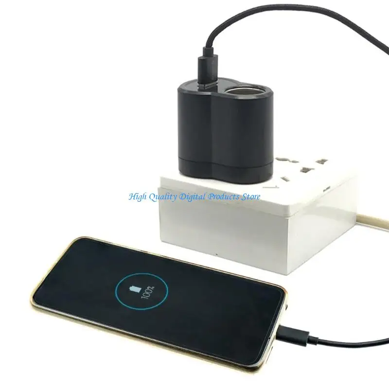 Фото U2JE термостойкие автомобильные USB-зарядные устройства, адаптер для прикуривателя, преобразователь 220 В в 12 В 12V0.5A/5V1A №3