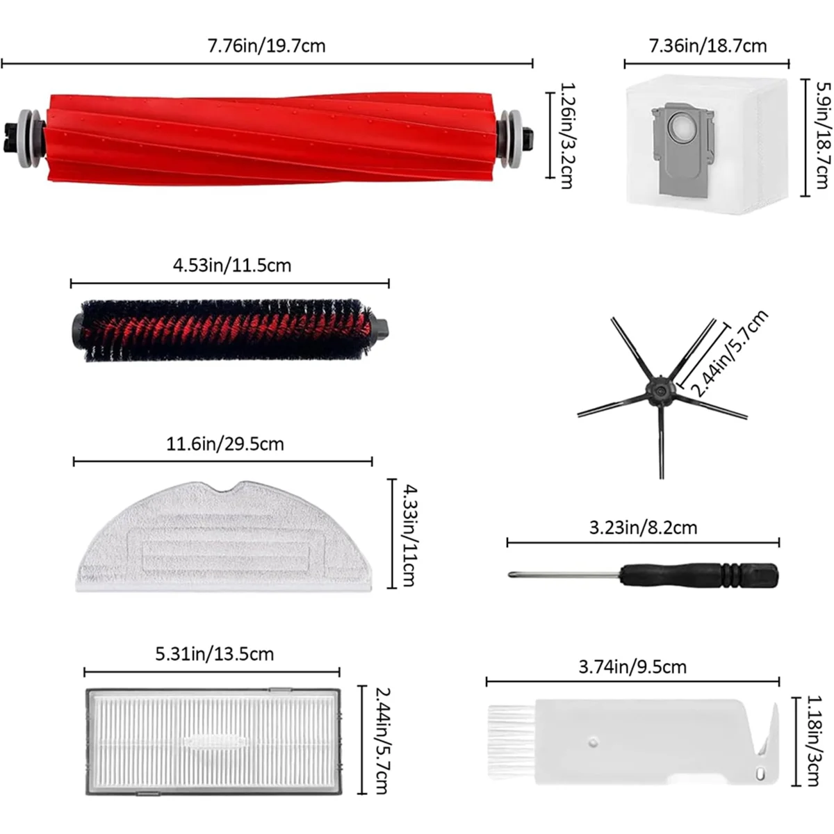 Сменные детали для пылесоса S7 MaxV Ultra/S7 Pro основная боковая щетка фильтр НЕРА