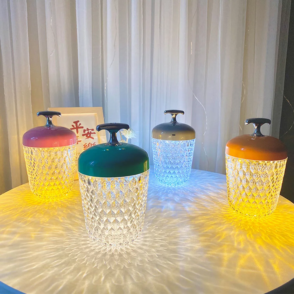 

Multicolor Lamp Atmosphere Diamond USB Table Desk Night Light Crystal Lighting Gift Bar Decorative Bedroom Bedside Remote Contro