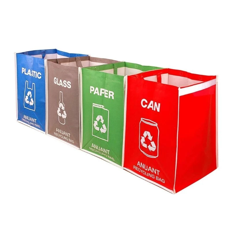 

Kitchen Separate Recycling Waste Bin Bags Recycle Garbage Trash Sorting Bins Organizer Waterproof Baskets Home Storage Trash Bag