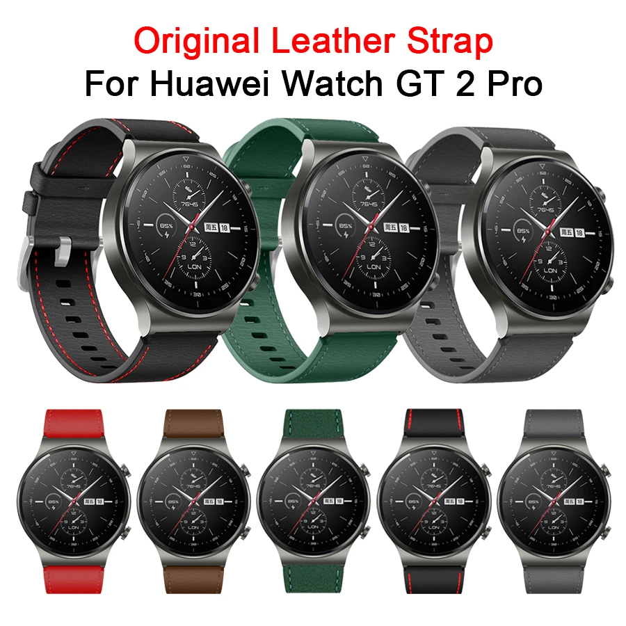 

22mm Original Leather Strap For Huawei GT 2 Pro Watch Strap Replacement Wrist Band Bracelet For huawei gt2 pro Smart Accessories