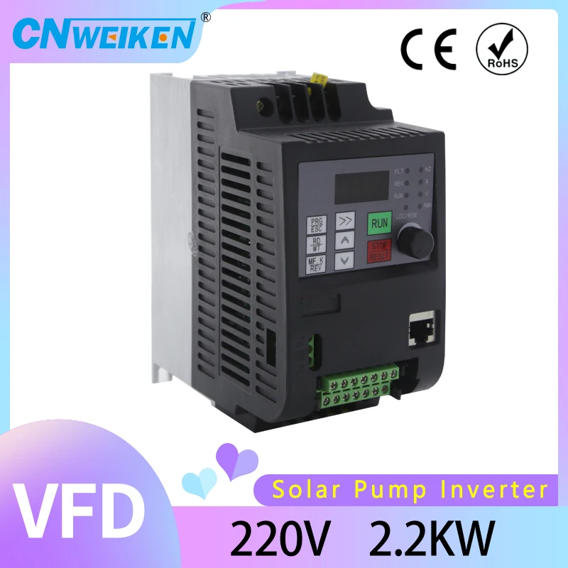 

4 кВт 220 В VFD инвертор 3 кВт 4 кВт инвертор частоты солнечной батареи преобразователь постоянного тока вход в 3P выход 220 В для водяного насоса