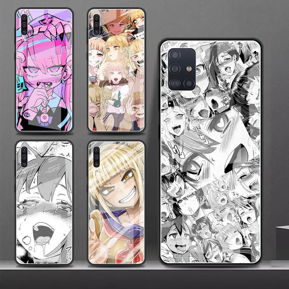 

Hentai Harajuku Anime Girl Glass Case For Samsung Galaxy A52 A71 A50 A51 A70 A21s A31 A72 A10 A12 A30 A11 A22 5G Phone Cover