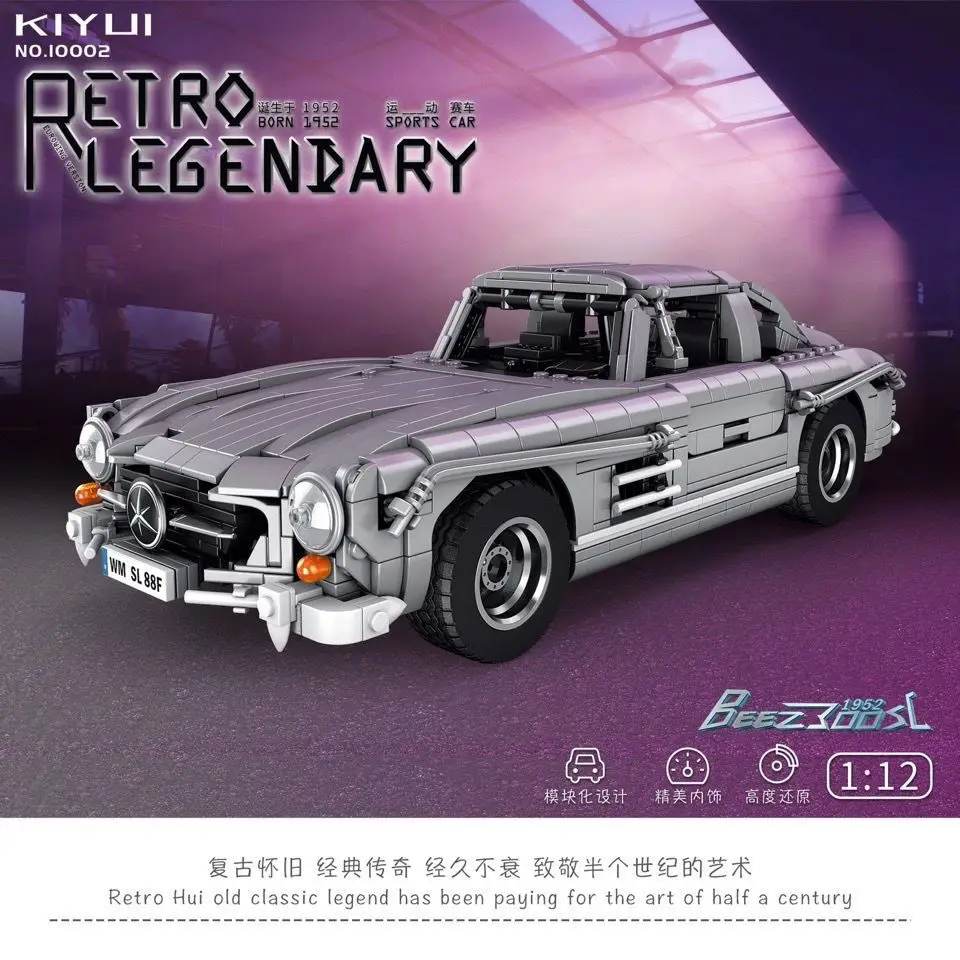 

Technical Benzing 300L Retro Gullwing Coupe Racing Building Blocks Sport Car Model Bricks vehicle Birthday Toys for Boys Gift