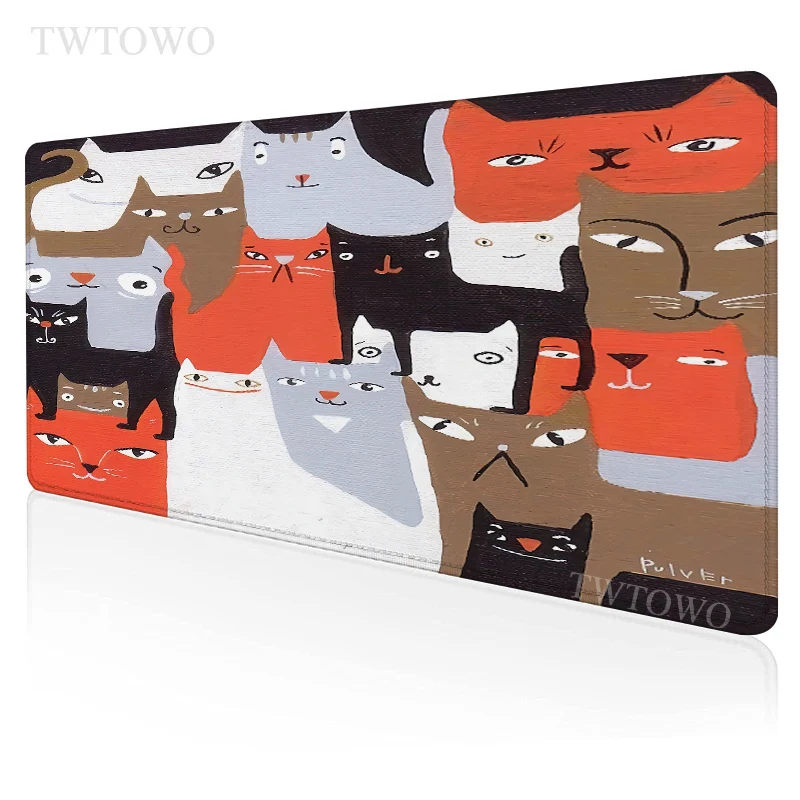 

Cut Cat Mouse Pad Gaming XL Computer Home Mousepad XXL keyboard pad MousePads Natural Rubber Office Carpet Computer Mice Pad