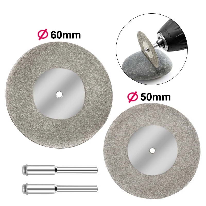 

40/50/60mm Diamond Grinding Wheel Metal Cutting Disc Slice Dremel Accessories For Rotary Tool With 1 Arbor Shaft