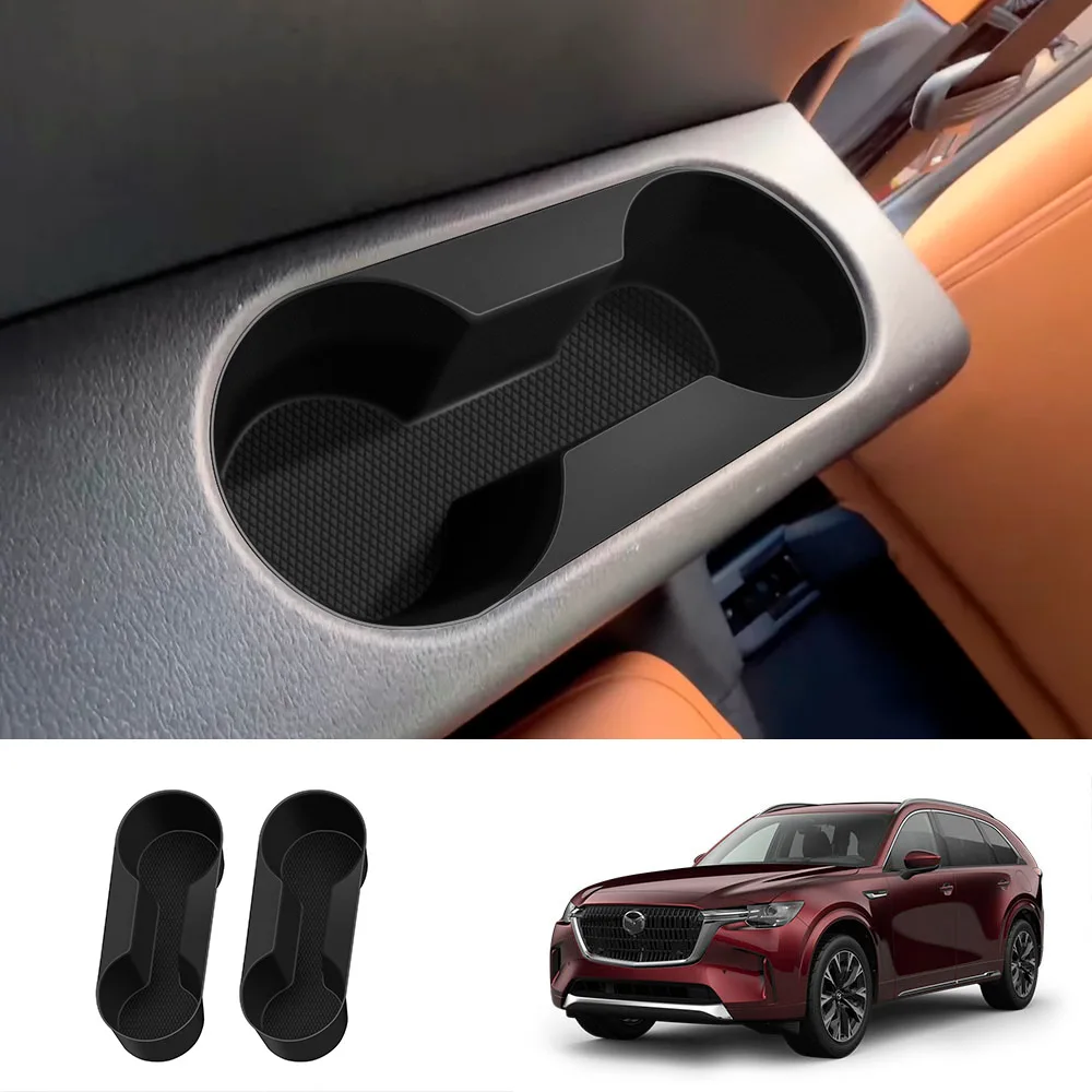 

Для Mazda CX90 CX-90 2024 2025 силиконовая резина для автомобиля 3-й ряд держатель для стакана с водой коробка крючок для чашки аксессуары для интерьера