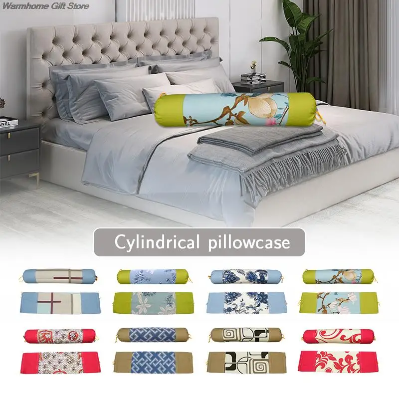 

Cylindrical Pillow Case Cotton Neck Bolster Headrest Pillow Cover Sofa Backrest Cylinder Waist Cushion Cover No Fillings