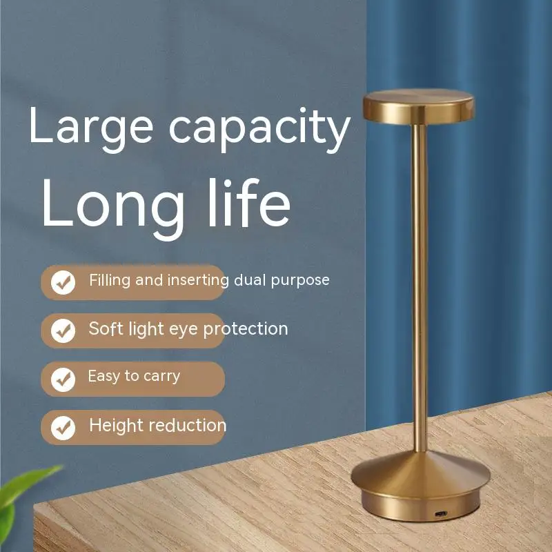 

LED Table Lamp Retro Bar Coffee 3 Color Touch Sensor Rechargeable Lamp Dining Bar Table Decoration Night Light for Living Rome