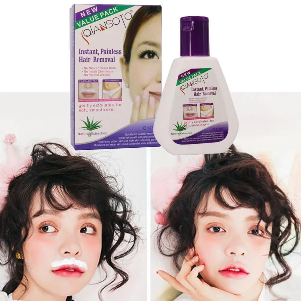 

125g Aloe Hair Removal Cream Essentials Aloe Beard Inhibitor Permanent Smooth Growth Paste Removal M9o2