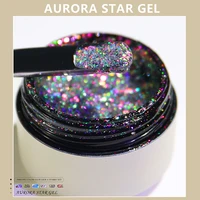 aurora gel nail polish top coat opal glitter hybrid gel bright clear uv glittler lacquer art permanent shiny diy manicure shiny