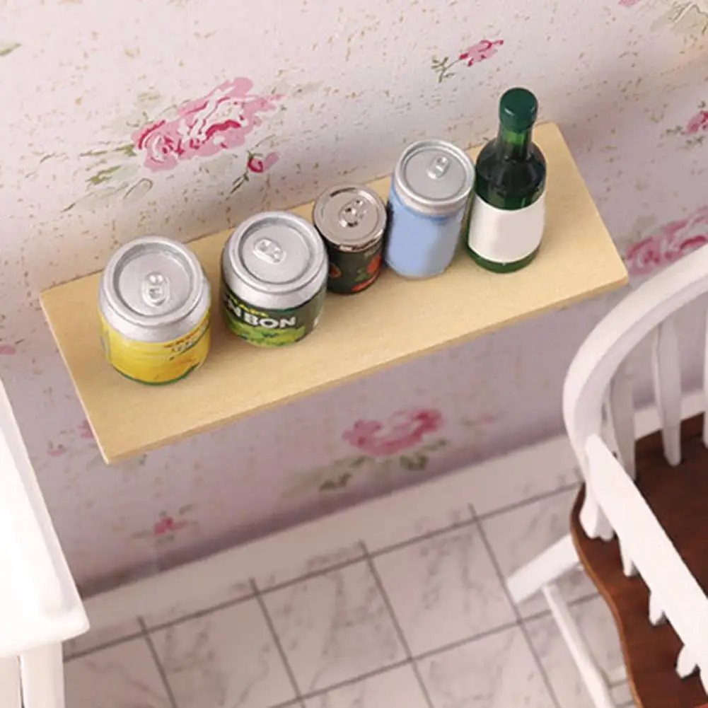 

Без деформации, воображение, бесцветный мини-дисплей, настенная полка для хранения, кукольный домик, настенная полка для детей