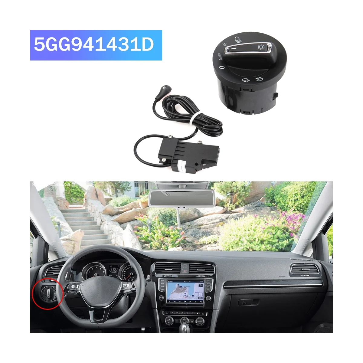 

Front Headlight Light Sensor Module Automatic Switch Control for VW Golf 7 MK7 MKVII Octavia Passat 2015 5GG941431D