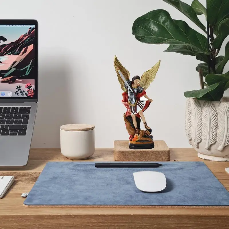 Статуя Архангела Сан-Мигеля цветной архангел фигурка Майкла из смолы статуя Defeated