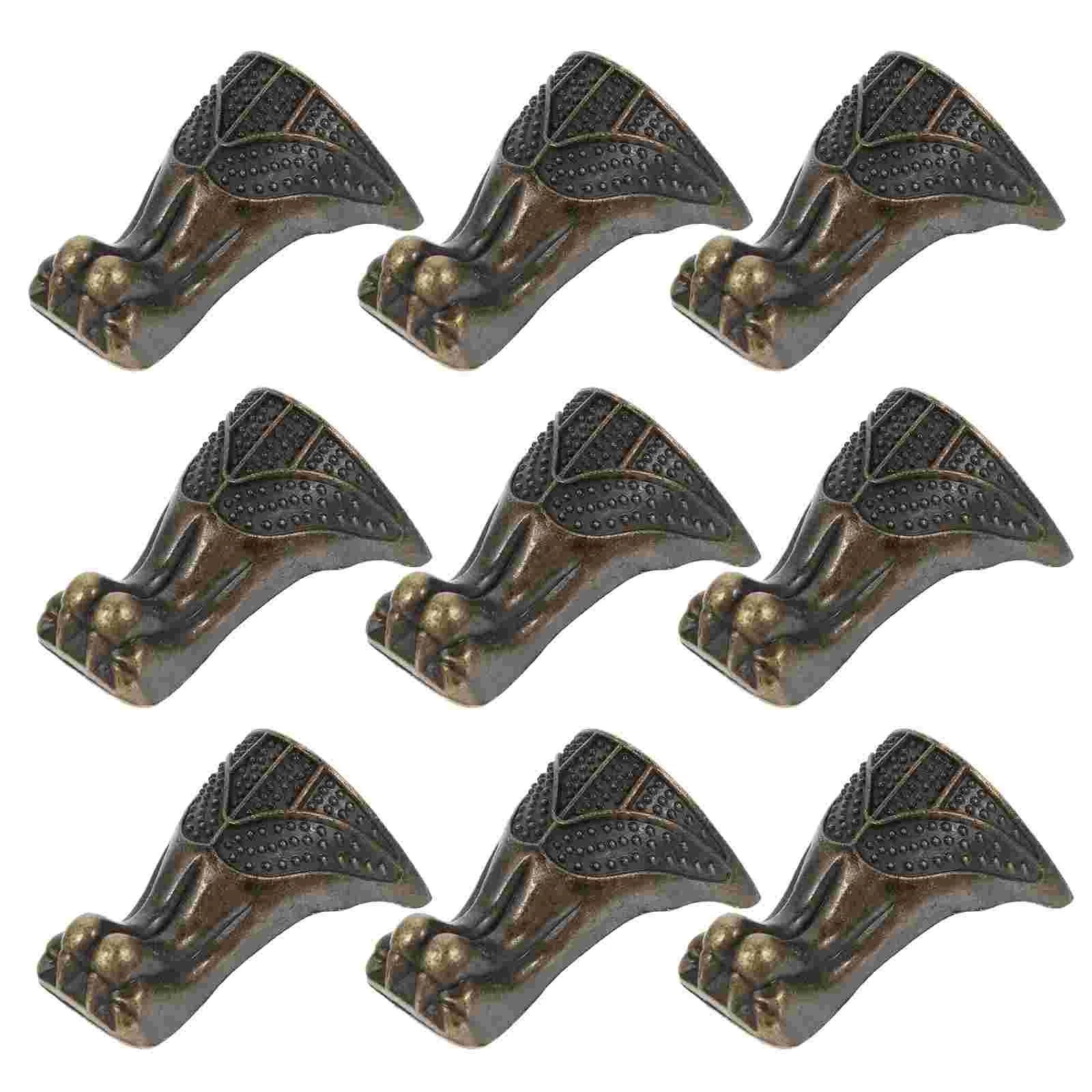 

10 Pcs Furniture Feet Wood Case Vintage Decor Corner Legs Vintage Wooden Cases Old Fashioned Decorative