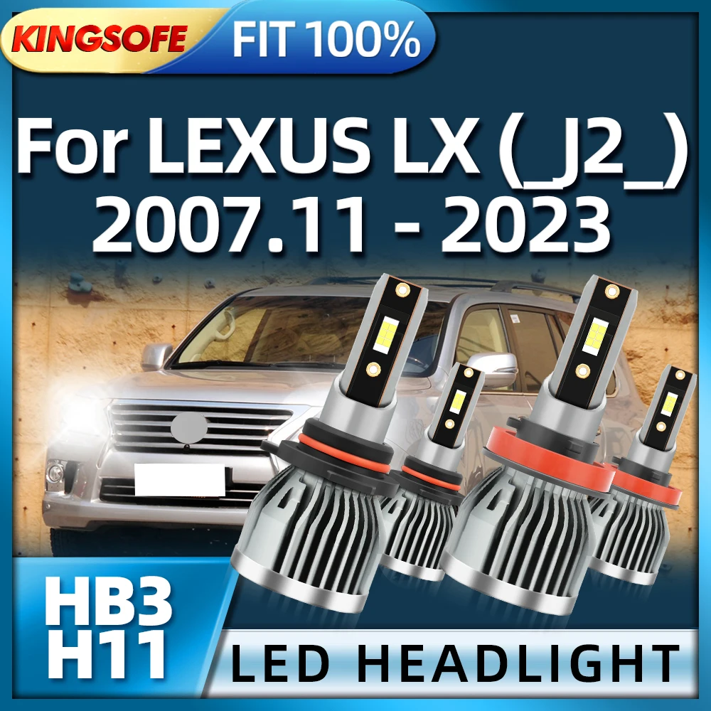 

KINGSOFE 26000LM HB3 светодиодная фара H11 110W Автомобильная Лампа 6000K для LEXUS LX 2007 2008 2009 2010 2011 2012 2013 2014 2015 2016-2023